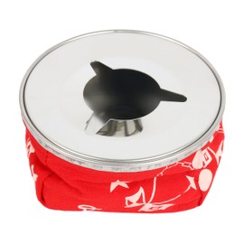 Amarine-Made Stainless Windproof Bean Bag Ashtray, Blue or Red (Red)