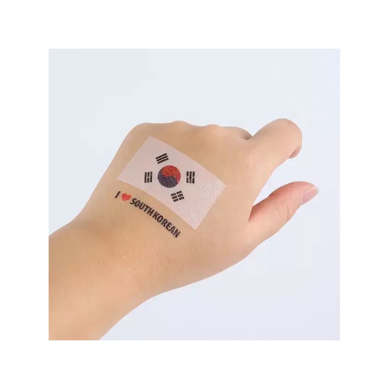 타투스티커 태극기 판박이 Tattoo Sticker Taegukgi Transfer Sticker