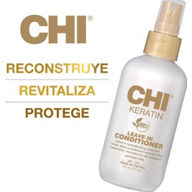 CHI Keratin Leave-in Conditioner, Acondicionador hidratante para restaurar la suavidad y prevenir la rotura, ideal para uso diario, sin sulfatos, 170 ml