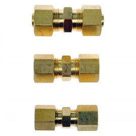 KarParts360 Fuel Line Connector | Nylon Gasket | Straight Angle | Brass | Straight End 1 Connector Type | Female End 1 Gender | Compression End 1 Type