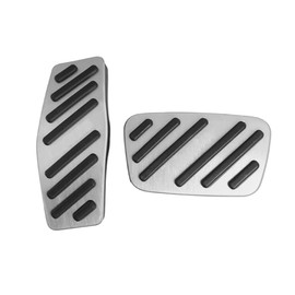 XYHGM Anti-Slip Aluminum Gas Brake Pedal Cover for Chevy Equinox Impala Cruze Blazer Traverse,for GMC Acadia Terrain,for Calilac XT5 XT6 and for Buick Enclave Encore Regal Foot Pedal Pads 2PCS(Silver)