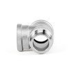 ChillWaves 304 Stainless Steel Pipe Fitting, Male Run Tee 1/2"