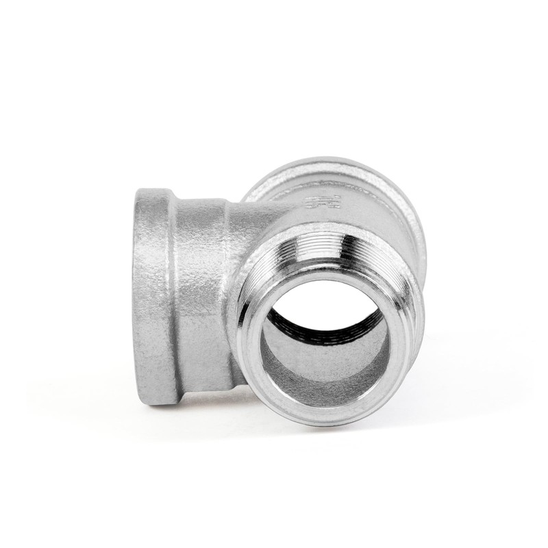 ChillWaves 304 Stainless Steel Pipe Fitting, Male Run Tee 1/2"