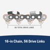 Husqvarna X-Cut S93G 16 Inch Chainsaw Chain, 3/8" Mini Pitch,