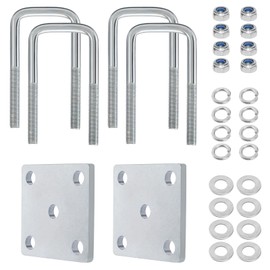 Racewill U Bolt Kit for Boat Trailer Axle Leaf Springs, U Bolts 2 inch Wide, for 2x2 Axle - 4 3/4" Long