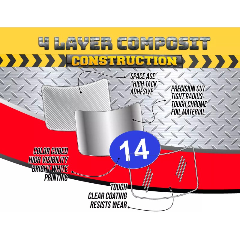SteelLabels.com Economy Master Set 170 Chrome Foil Socket Labels -