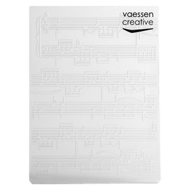 Vaessen Creative Cartella per Embossing, Spartito Musicale 14,6 x 10,8 x 0,5 cm, 1 pezzo, per Biglietti di Compleanno, Biglietti di Nascita, Biglietti di Natale e Artigianato di Carta