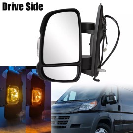 YLT Auto For 2014-23 RAM ProMaster 1500 2500 3500 Mirror W/Signal Light Driver Left Side