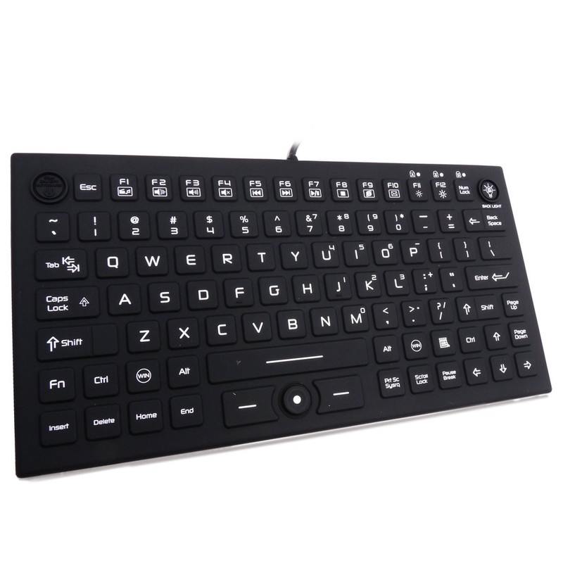 DSI Compact LED Backlit Keyboard with Integrated Mouse Button IP68