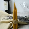 Natural Beeswax Taper Candles, DEYBBY Smokeless and Dripless Beeswax Candles,