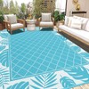 Ileading Outdoor Rug Carpet for Patio 9'x12' Waterproof Reversible Plastic