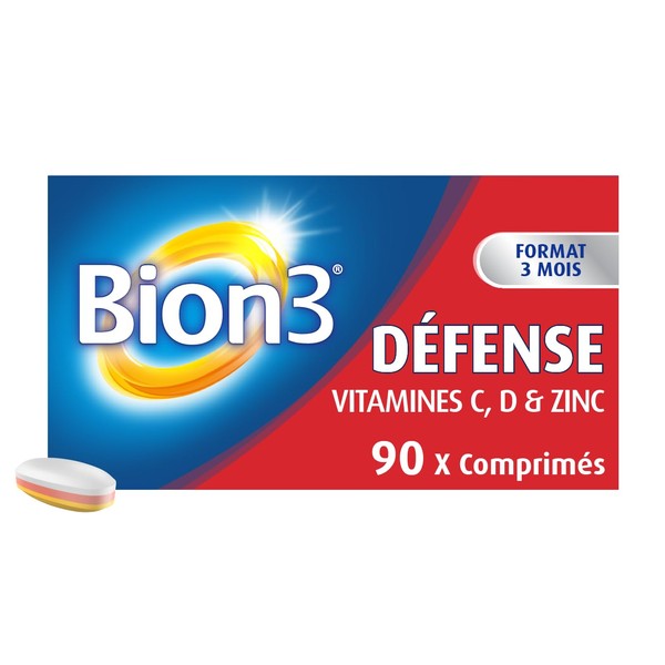 Bion 3 - Adultes - Activateur de santé - Complément vitaminique très complet avec probiotiques - Boite de 90 Cps