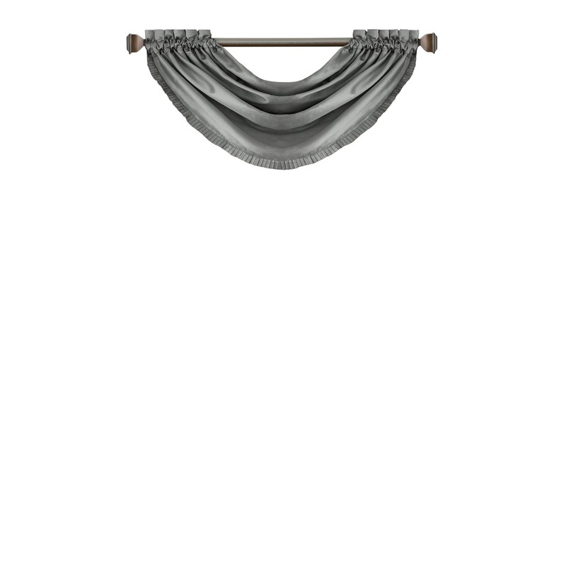 Elrene Home Fashions Versailles Room-Darkening Faux-Silk Waterfall Window Valance, Accessory