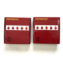 IKEA 50 IKEA VINTERFINT Decoration Ornament Glass Red 1 ½" New 405.534.14