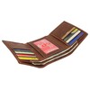 MARSHAL Real Leather Men's RFID Blocking Trifold Wallet with Outside