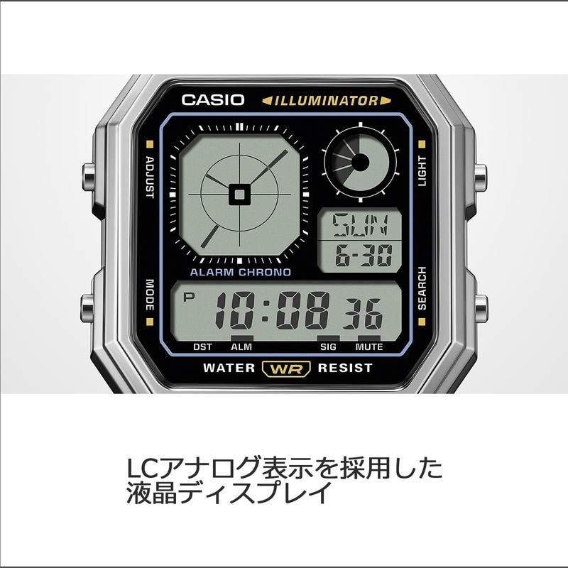 Casio Classic Watch A130WE, silver/black, Bracelet Type