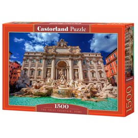 CASTORLAND 1500 Piece Jigsaw Puzzles, The Trevi Fountain, Rome, Italy, Baroque Style, Travel Puzzle, Italian Architecture, Adult Puzzle, Castorland C-152230-2
