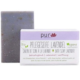 Pflegeseife Lavendel Bio Sheabutter-Naturseife 100 g pur Manufaktur