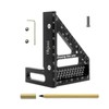 3D Aluminum Speed Square - Professional Carpenters' Measuring Ruler with
