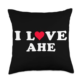 I Love Ahe Matching Girlfriend & Boyfriend Ahe Name Throw Pillow