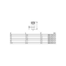 Geberit 390.518.14.1 silent-pp GTL Sleeve Long