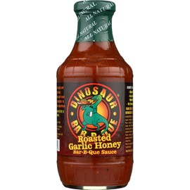 Dinosaur Bar-B-Que Bar-B-Que Sauce, Roasted Garlic Honey,19oz, (pack of 2)