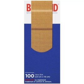 Band-Aid Bandages Flexible Fabric 1" x 3" 100 count ( 2 pack )=200 bandages