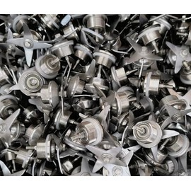 Blender Heating-Resistant Blade Set - 3-Pack Four-Leaf Stainless Steel Blender Head