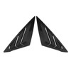 2pcs Rear Left Right Window Louver Bright Black Side Window