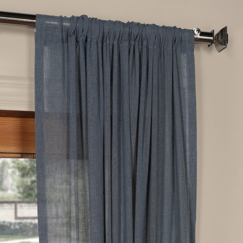 HPD Half Price Drapes SHCH-SS07165-120 Cortina Transparente de Lino sintético