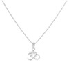 Sterling Silver Om Necklace 20 Inches Chain