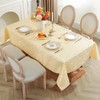 meioro Washable Tablecloth, Rectangular Damask Tablecloths, Waterproof Polyester Fabric Tablecloth,