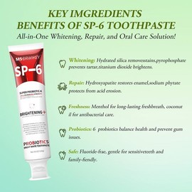 MSDRWIKEY SP-6 & 7-Pro Toothpaste Set | Dual Action Probiotics for a Healthier, Brighter Smile, Perfect Spring Gift #springtok
