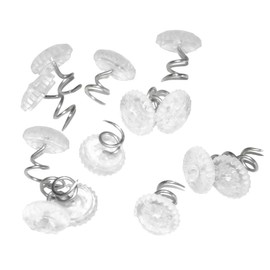 Attmu 200 Pcs Upholstery Tacks Headliner Pins Clear Heads Twist Pins for Slipcovers and Bedskirts, 0.5 Inches Bed Skirt Pins