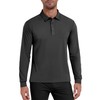 MIER Long Sleeve Polo Shirts for Men Quick Dry Collared