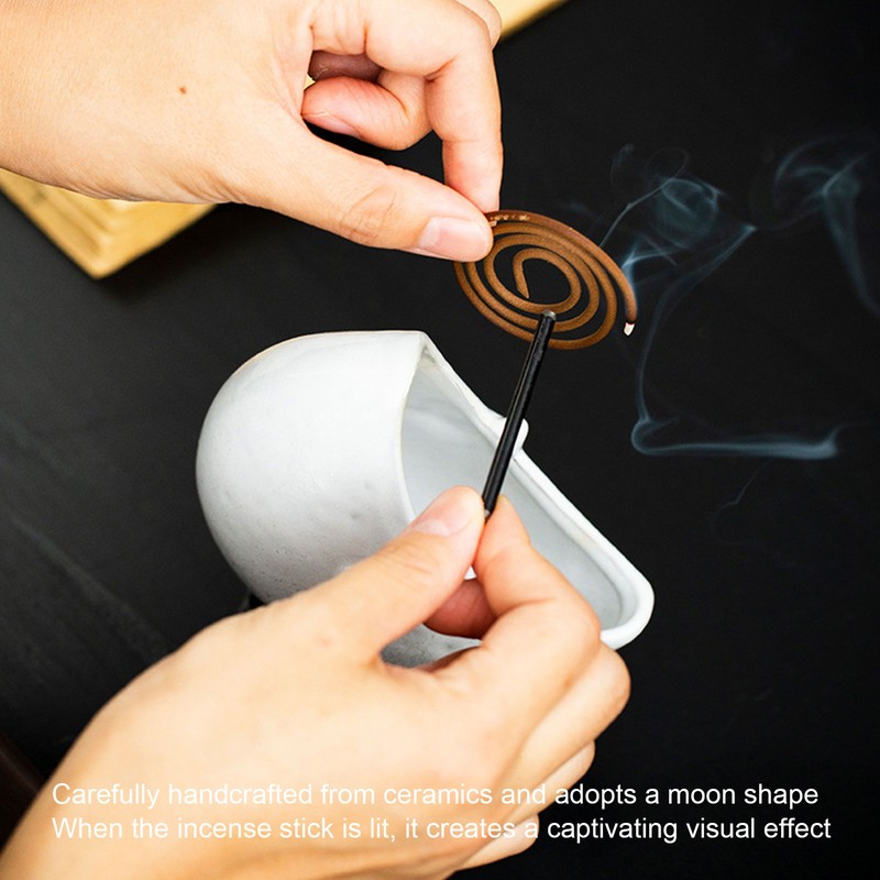Moon Incense Burner Holder Creative Crescent Moon Shaped Incense Stick