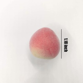 HORUIUS Mini Artificial Peach Fake Peach Mini Fruit Small Simulation Lifelike for Home Cabinet Table Party Kitchen Decoration Photography Prop 20 Pcs