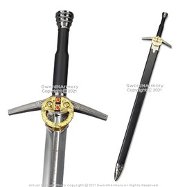 47.5” Black Geralt Renfri Fantasy Sword Witcher Killer Blade Movie Replica Cosplay