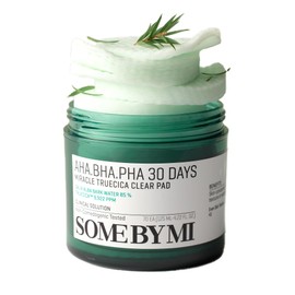 SOME BY MI AHA BHA PHA 30 Days Miracle Truecica Clear Pad – 70 Pads – Korean Exfoliating Centella Face Toner Pads – Gently Clears Impurities, Refines Pores & Smooths Skin Texture – Korean Skin Care