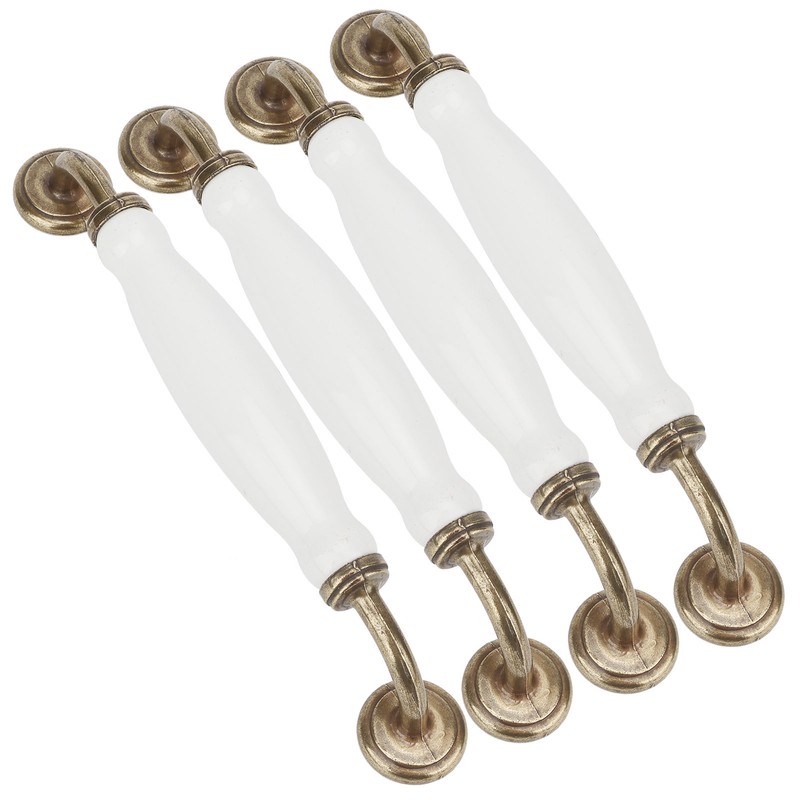 4 Sets Ceramic Handle European Style 160mm Hole Distance Cabinet