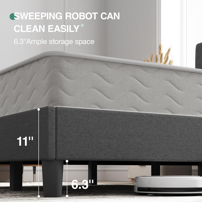 Novilla Queen Size Bed Frame Upholstered Platform Queen Bed Frame