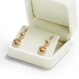 Oirlv Elegant Velvet Earring Gift Box for Wedding Valentine's Day White Earrings Stud Case Classic Earring Jewelry Case Gift Box