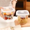 H.JSS WDJS 3.5Cup Glass Large Storage Container set, Glass Soup