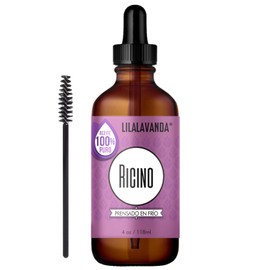 Aceite de Ricino LilaLavanda - Estimula Crecimiento de Pestañas y Cejas - Restaura, Suaviza y Protege Piel, Cabello, Uñas y Barba - 100% Puro - 118ml