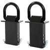ALMULOO 2 Pack Heavy-Duty Stake Pocket D Ring Black Adjustable