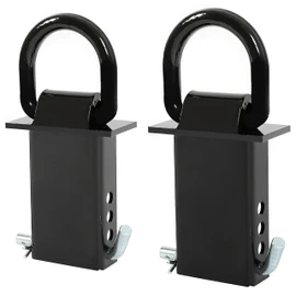 ALMULOO 2 Pack Heavy-Duty Stake Pocket D Ring Black Adjustable Trailer Stake Pocket D Ring 5400 Lbs Compatible with Standard 2" x 4" Stake Pockets