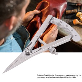 Leather Marking Gauge, Stainless Steel Adjustable Fine Marking Gauge for Woodworking, Metalwork, Engineering (Screw locking marking gauge)