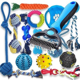 Beiker Pet Puppy Teething Chew Toys - 15 Pack Durable Small Dog Toys for Puppies, Dog