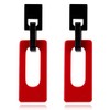 Boho Lightweight Retro Simple Acrylic Splicing Rectangle Earrings for Women