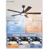 ZMISHIBO 60" Ceiling Fans with Lights, Black Modern Ceiling Fan